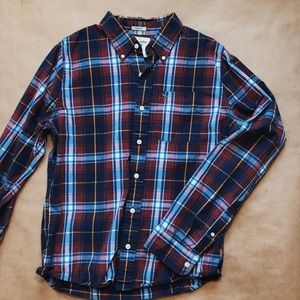 Plaid Abercrombie Button Up Dress Shirt